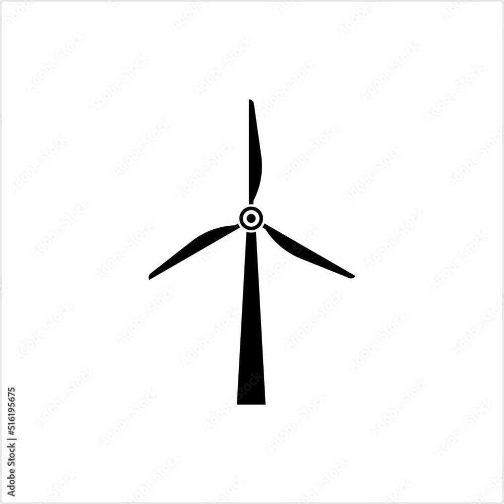 Windmill Icon, Wind Mill Icon, Clean Green Energy Generator Windmill Icon, Wind Mill Icon, Clean Green Energy Generator