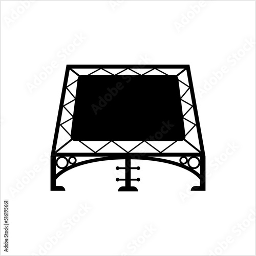 Trampoline Icon, Gymnastic Sport Equipment Icon