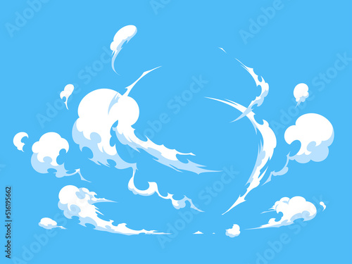 着地の煙のイラスト_エフェクト風