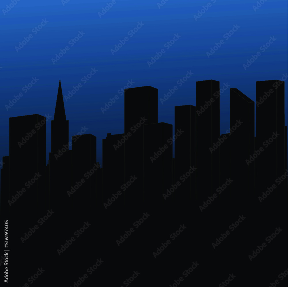Fototapeta premium Abstract city skyline