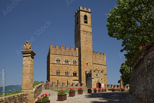 Poppi, Arezzo, Tuscany, Italy: the medieval Conti Guidi castle in the hill top of the ancient Tuscan town photo