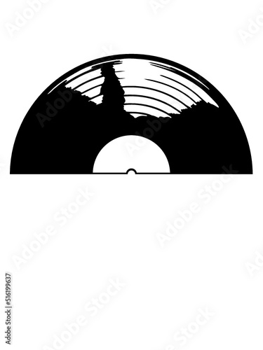 Retro halbe Vinyl Schallplatte 