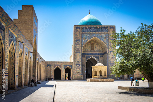 detail of a mosque, khalon comlex, Medressa, Buchara, Buxoro, Bukhara, Uzbekistan, silk road, central asia photo