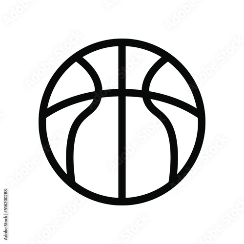  basketball line icon illustration vector graphic