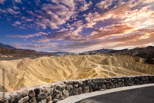 Zabriskie point, death valley, california, usa