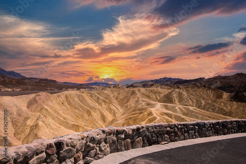 Zabriskie point, death valley, california, usa