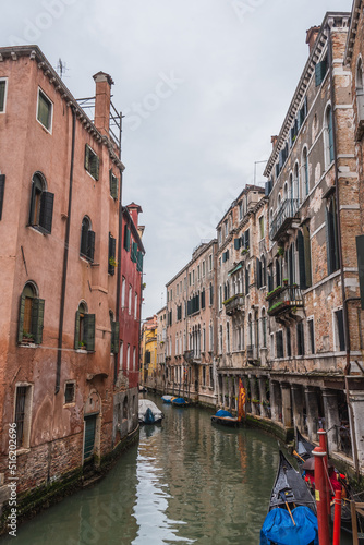 Fototapeta Naklejka Na Ścianę i Meble -  View of a Canal in Venice, Veneto, Italy, Europe, World Heritage Site