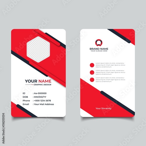 Modern and Clean Business id Card Template Design