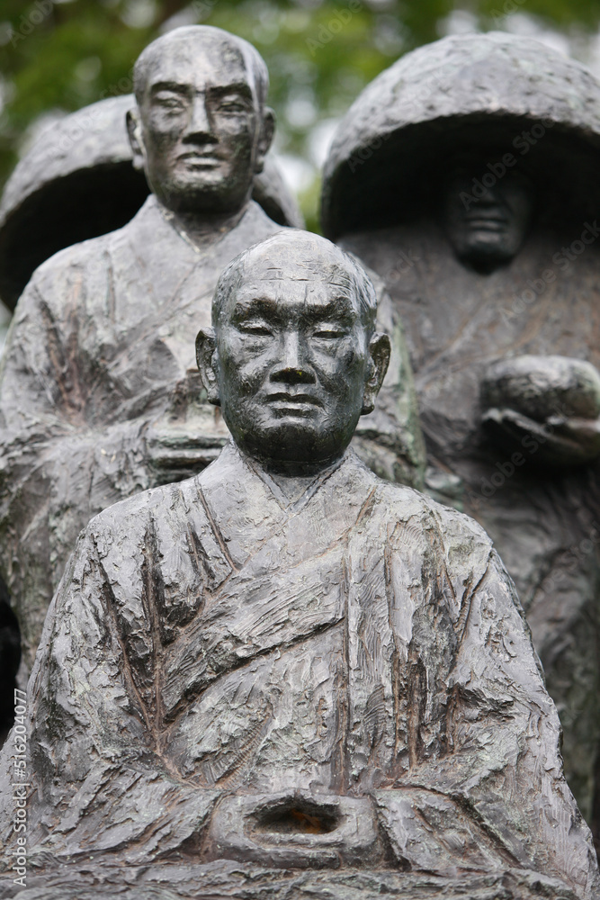 Zen pilgrim statue by Torao Yazaki