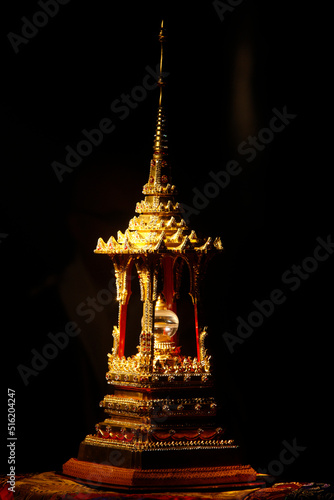 Buddha's relics in the Vincennes Buddhist temple.