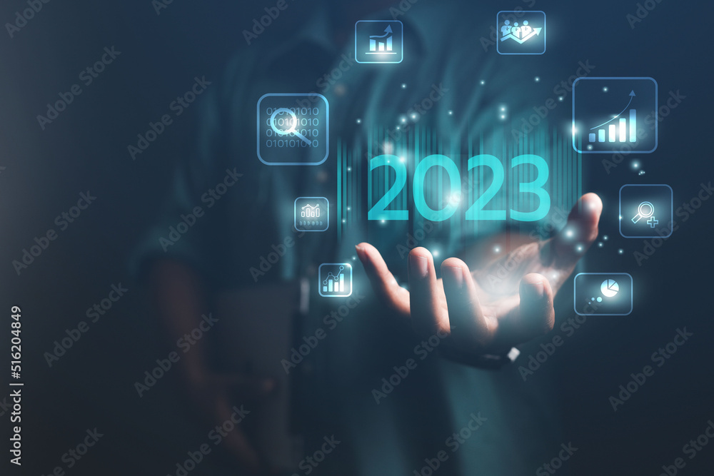 2023 business concept, businessman or engineer Show the trend of driving modern innovations to develop more efficient technology. 2023 business concept, businessman or engineer Show the trend of driving modern innovations to develop more efficient technology.