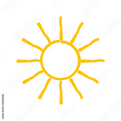 sun vector icon, symbol, ilustration