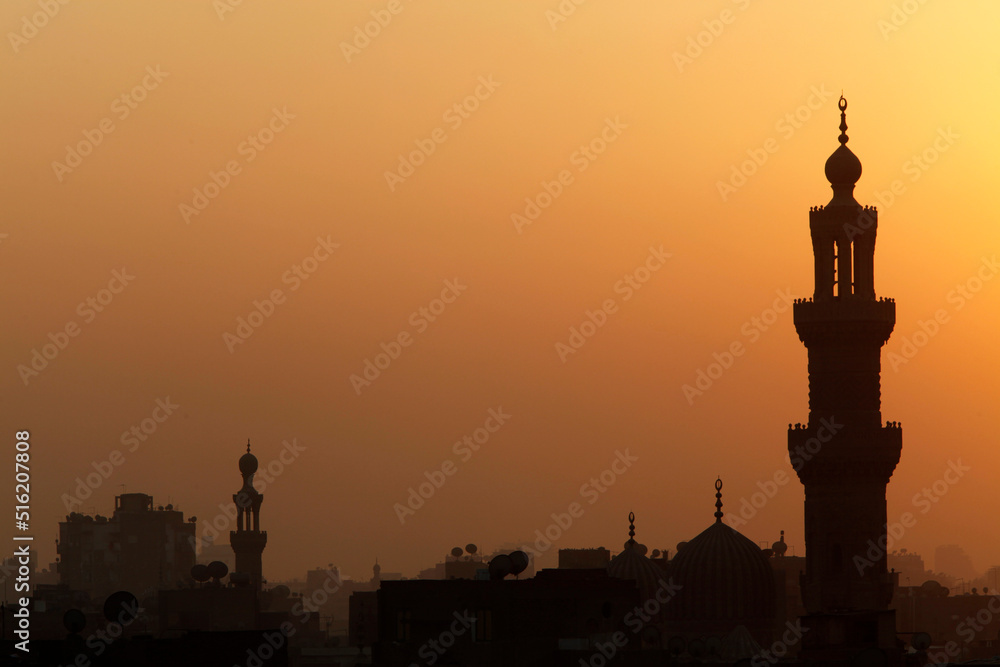 Sunset over om Sultan Chaben mosque
