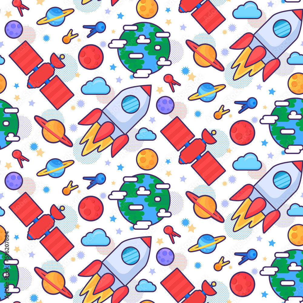 In cosmos space flying rocket spacecraft vector In cosmos space flying rocket spacecraft vector