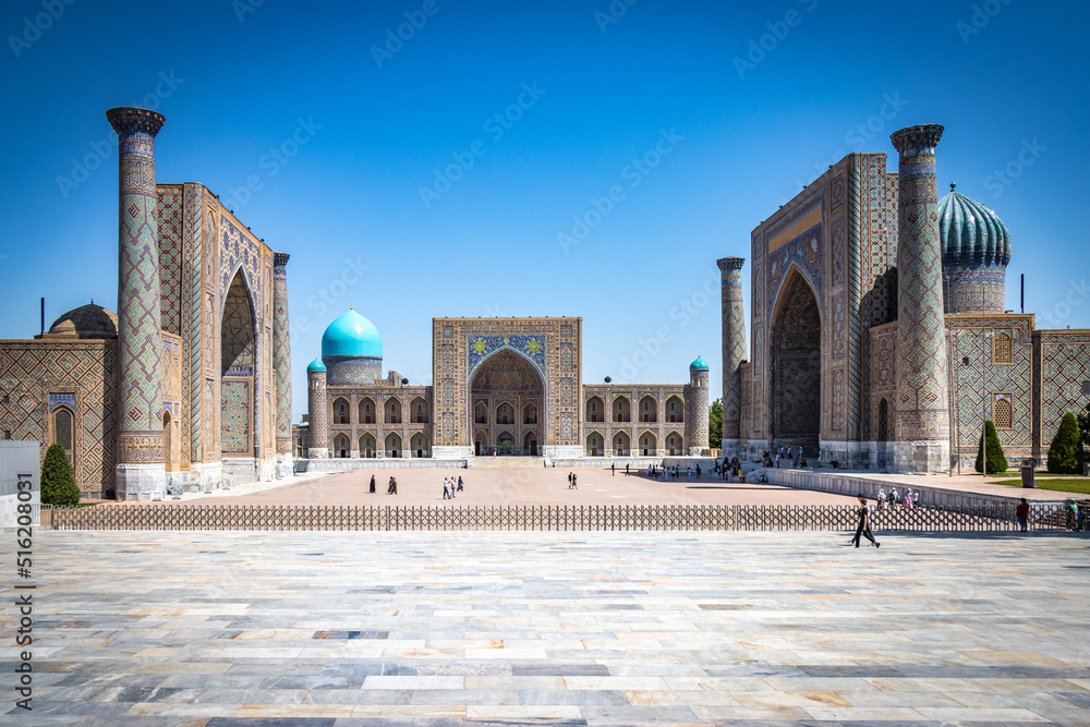 Samarkand, Registan Square, mosque, silk road, Uzbekistan, Central Asia