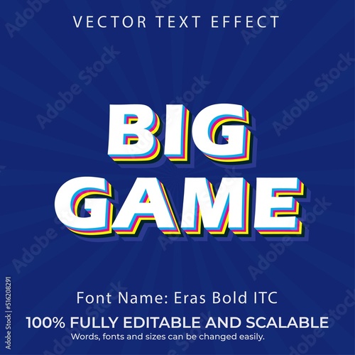 Fully editable vector text effect style