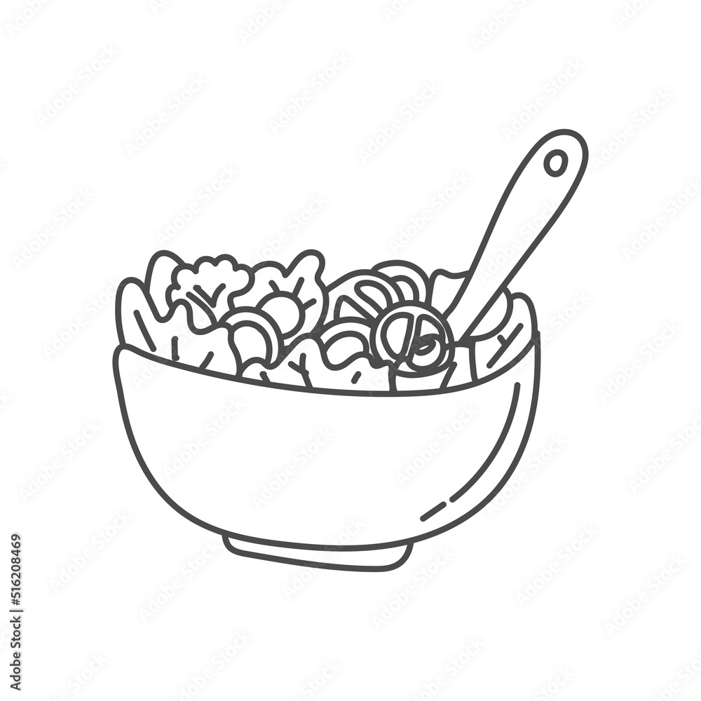 healthy salad hand draw vector illustration suitable for restaurant or food business healthy salad hand draw vector illustration suitable for restaurant or food business