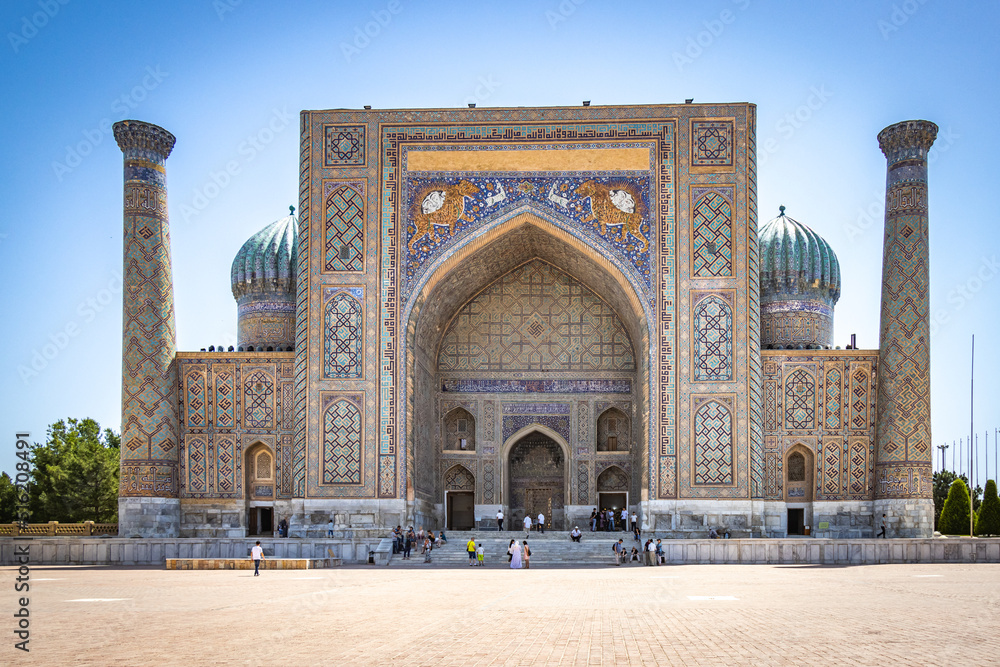 Sher-Dor-Madrasa, dome, cuppola, Samarkand, Registan Square, mosque, silk road, Uzbekistan, Central Asia