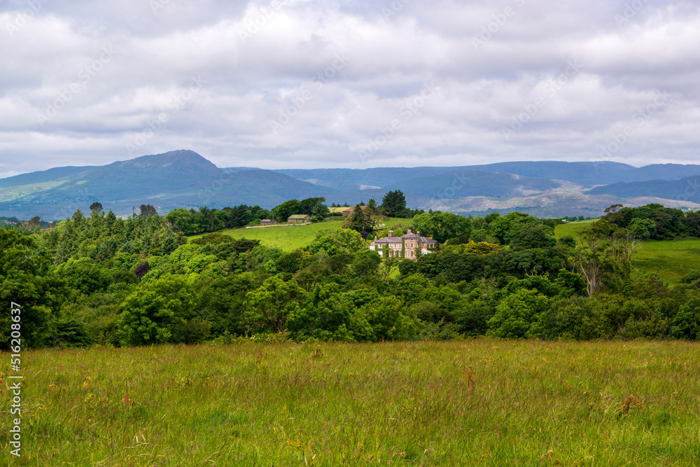 Hilly landscape around the town of Bantry
