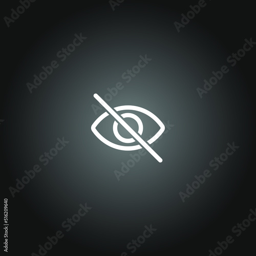 Crossed Eye Sensitive Content Censorship Sign Vector Background Illustration
