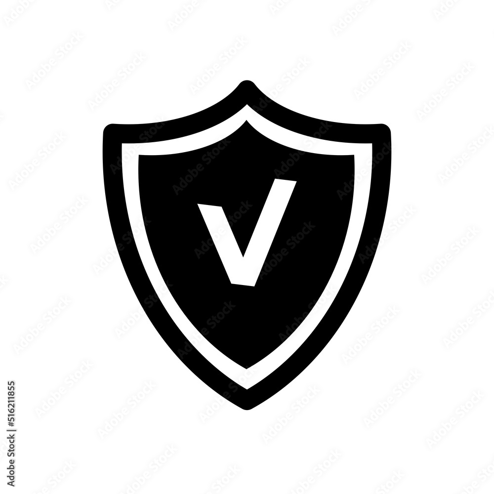 protection, shield with a check mark - vector icon protection, shield with a check mark - vector icon