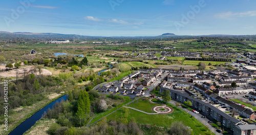 Aerial photo of Residential homes in Ballymena Co Antrim Northern Ireland © peter