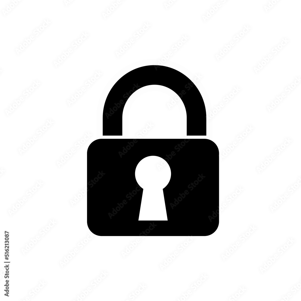 lock and key, CLOSED PADLOCK - VECTOR ICON lock and key, CLOSED PADLOCK - VECTOR ICON