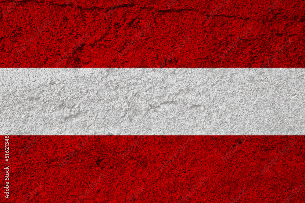 Flag of Austria on a textured background. Background texture. National Austria flag.