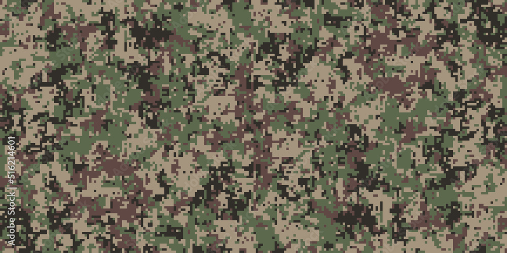 Pixel camouflage for a soldier army uniform. Modern camo fabric design.  Digital military vector background. Stock Vector | Adobe Stock