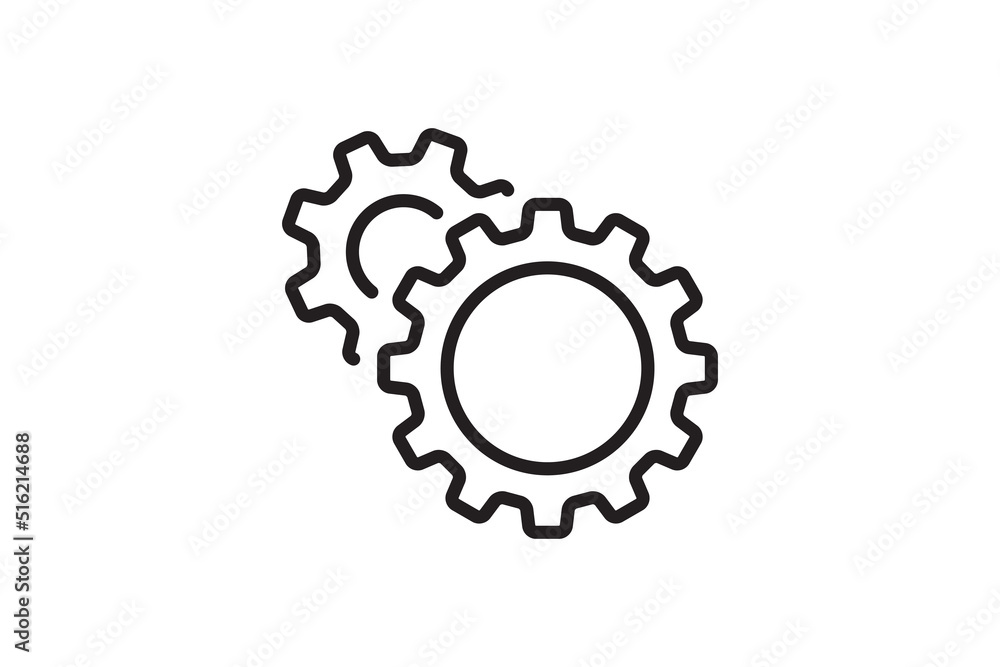 Setting icon vector with work cog gear element. Cogweel mechanism symbol. Setting icon vector with work cog gear element. Cogweel mechanism symbol.