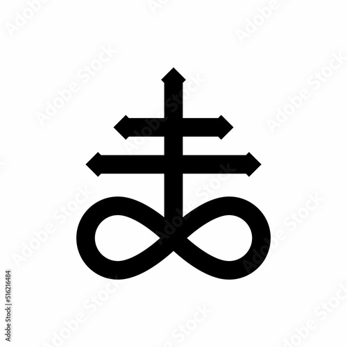 Leviathan cross, the alchemical symbol of sulfur or satanism