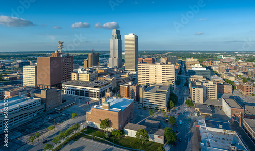 Downtown Omaha Skyline Dusk Summer