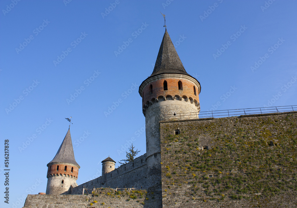 Towers of Fortress in Kamenets-Podolsky, Ukraine