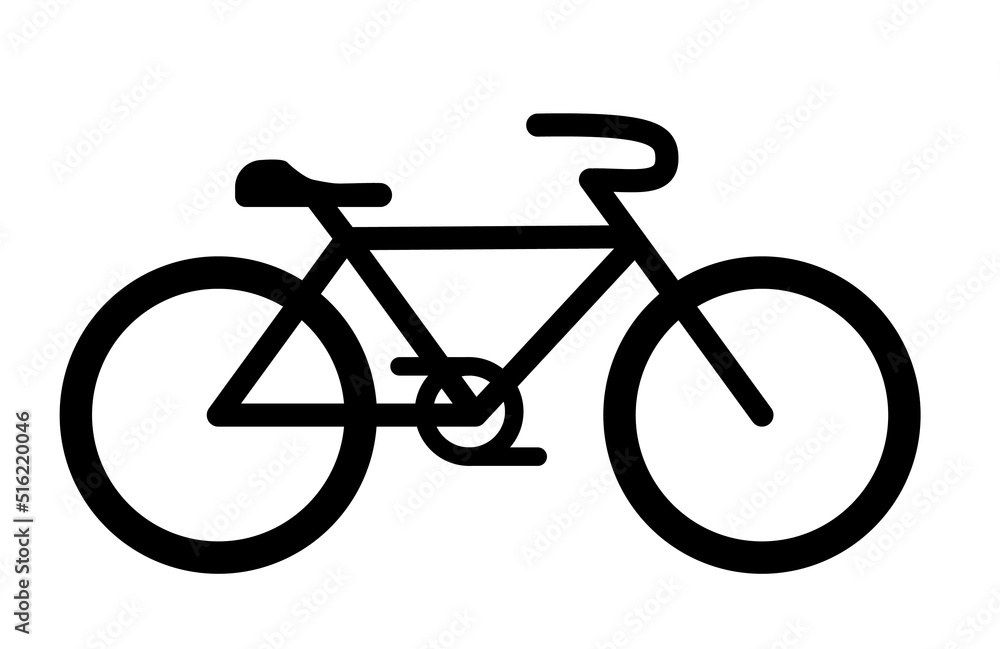 Fototapeta premium An icon of a bicycle for use as part of a logo, web design or sign