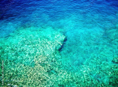 The wonderful blue water of the atlantic ocean in Gran Canaria