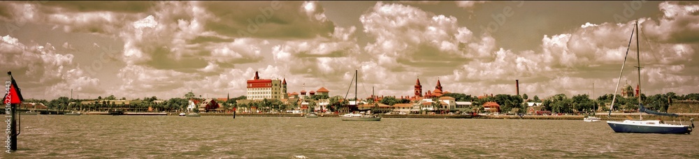 St. Augustine, Florida, waterfront and skyline