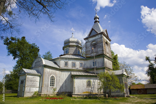 Wooden Church of Cosmas and Damian in the village of Kolentsy, Kyiv Oblast, Ukraine 