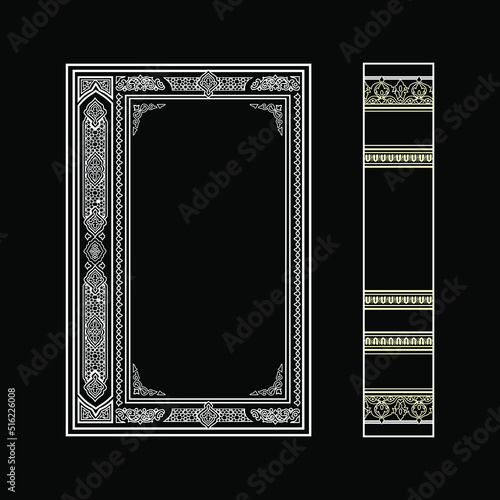 book cover Vector. Decorative vintage frame or frame for printing on book covers. Drawn to standard size. eps 10 vector