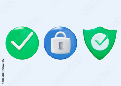 Web banner with 3d render illustration od a smartphone with protection shield and padlock. User data protection. Mobile application for data analysis and accounting. Electronic document management.