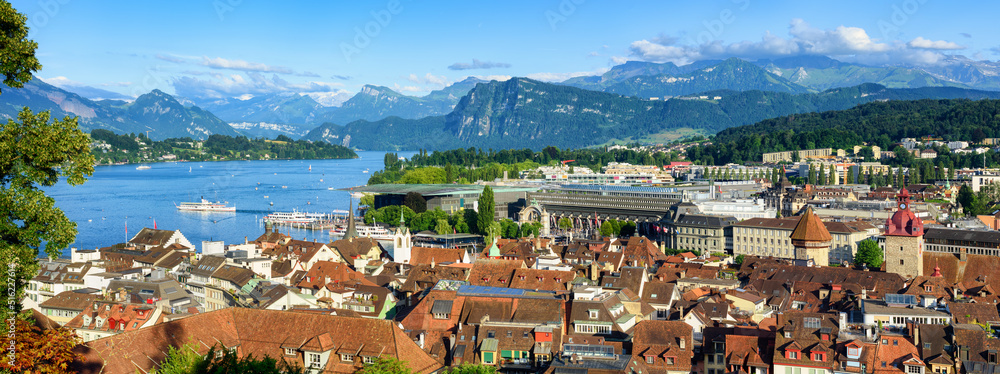Panorama of Lucerne Old town, Switzerland