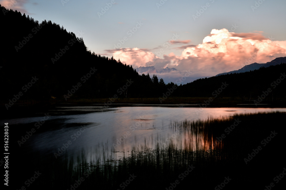 Fototapeta premium Piangembro at sunset fine art