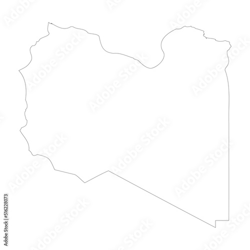 Libya vector country map outline