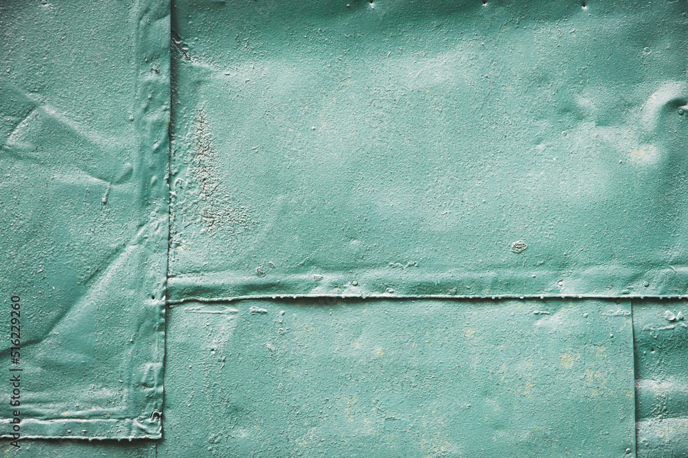 green Rusty metal painted background, grunge texture,train surface,Ready for product display montage.