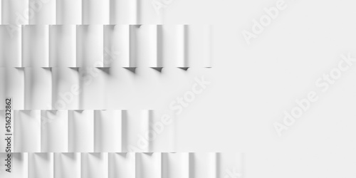 Random shifted hard stepped wide white wave bands background wallpaper template banner photo