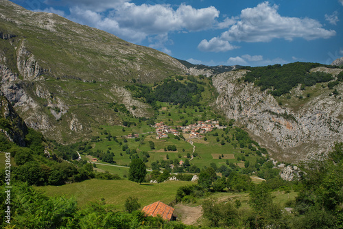 Bejes, municipality of Cantabria, Picos de Europa, Spain, famous for the dairies. Production of cheese matured in caves with denomination of origin Picon-Tresviso. photo