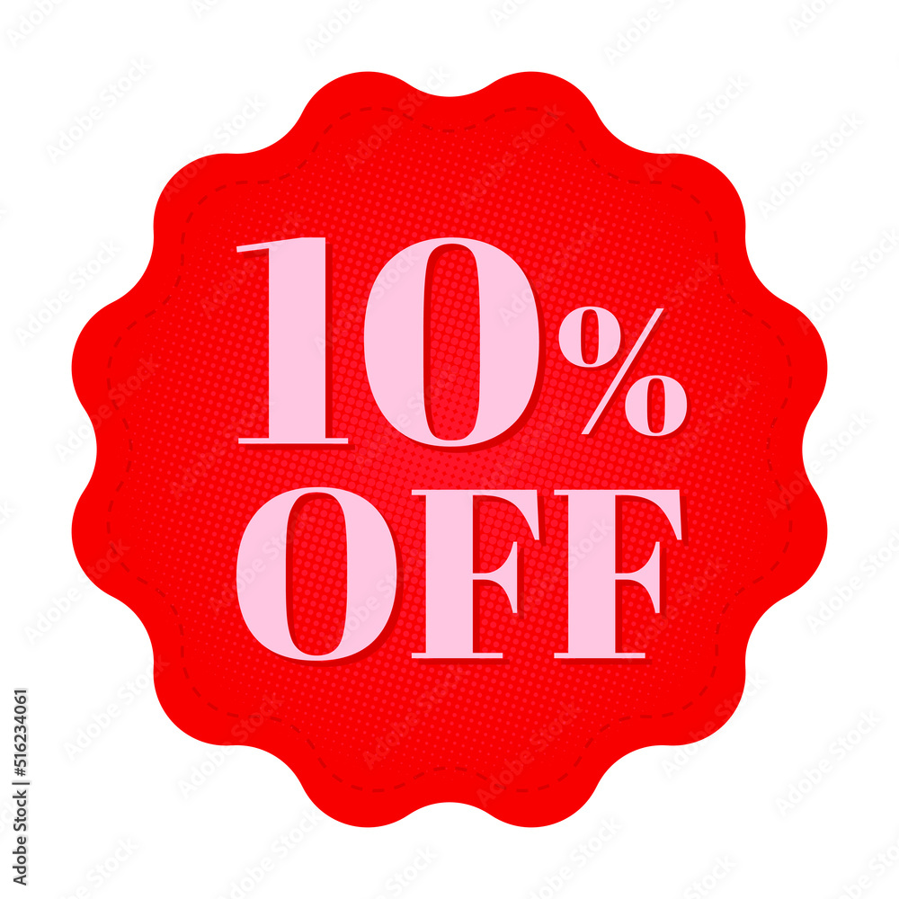 10% off label badge red emphasis 10% off label badge red emphasis