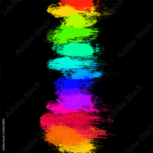 Colorful abstract grunge background, vector EPS10. Multicolour abstract wallpaper. Vivid backgrounds series. Bright rainbow colours. Vector without gradient with copyspace. High quality traced brushes