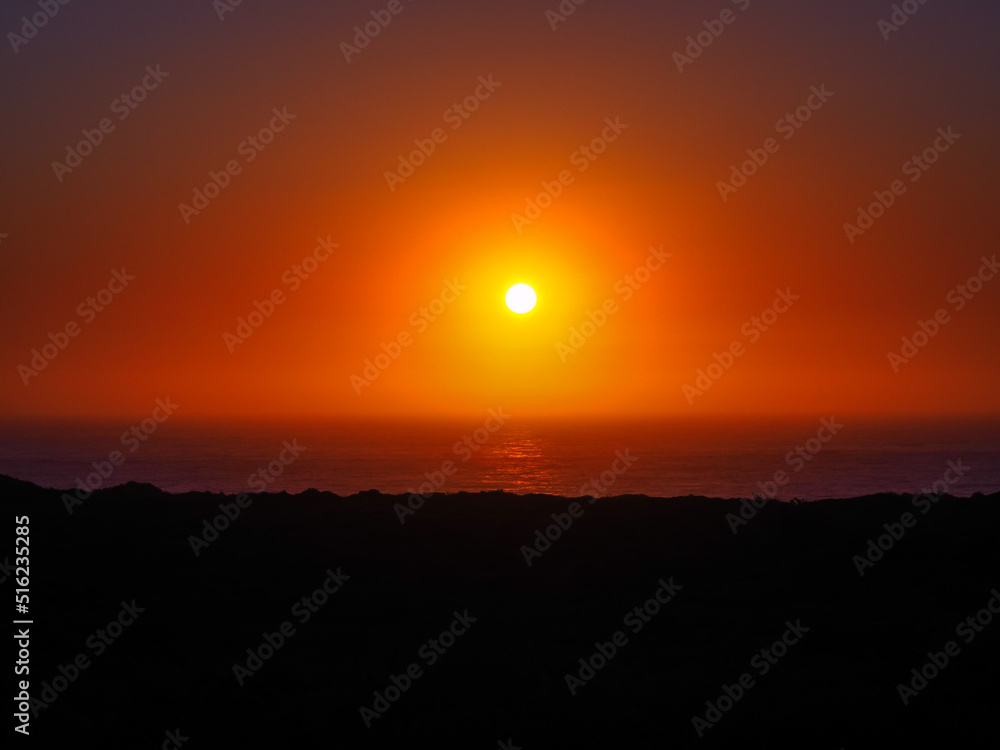 sunset at the Atlantic ocean 