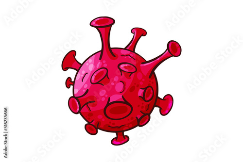 Monkeypox virus icon cartoon style vector photo
