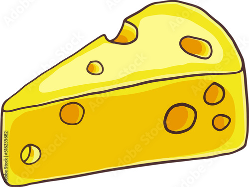 Cheese cow icon vector illustration food ingredient, for pizza